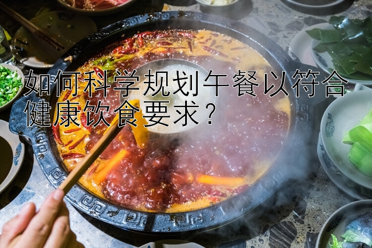 如何科学规划午餐以符合健康饮食要求？