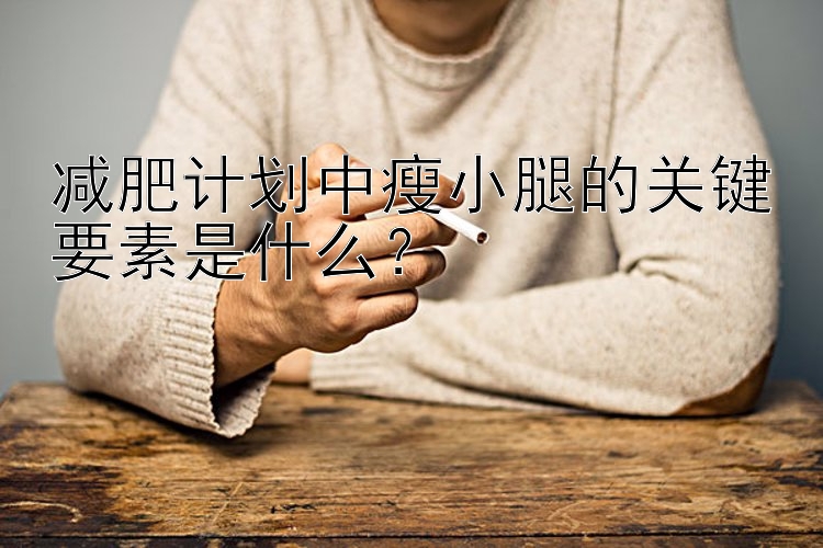 减肥计划中瘦小腿的关键要素是什么？